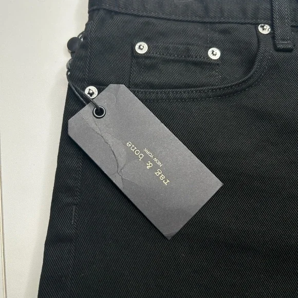 Rag &‎ Bone NWT Justine Short Size 31 Black USA Made 34x3 Festival Denim $165 - Picture 6 of 12